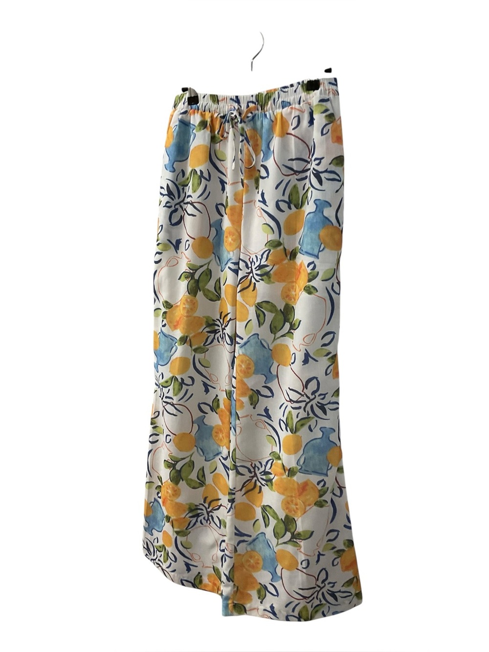 Floral Lemon Print Pant - Yellow & Blue